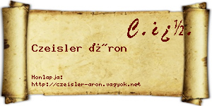 Czeisler Áron névjegykártya